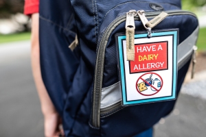 Food allergy tags for bookbags, lunches, and classroom materials.